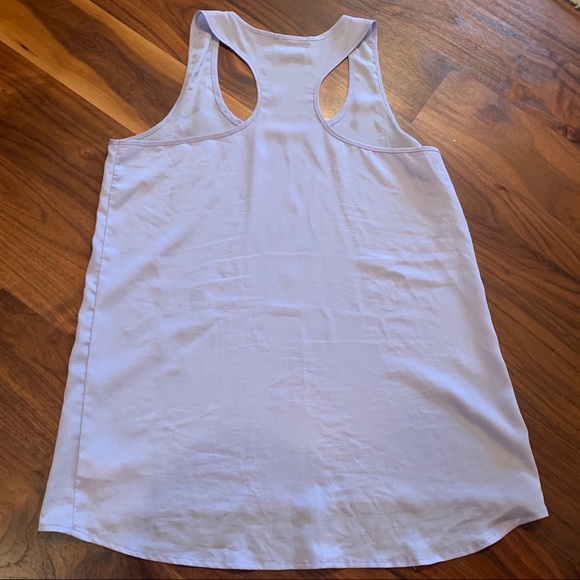 Buy 1, Get 2 free Soprano Periwinkle/ lavender flowy  racerback tank shell - Picture 2 of 8